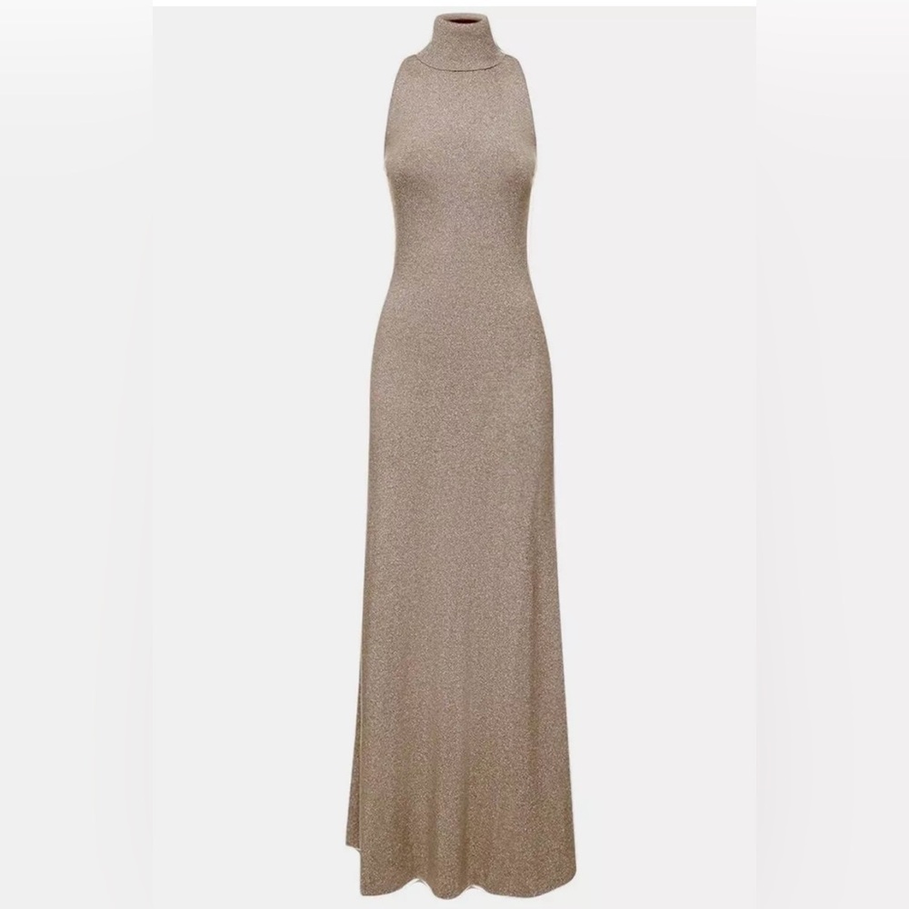 Ralph Lauren Purple Label Elegant Silver Evening Gown